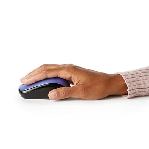 Amazon Basics Wireless Computer Mouse with USB Nano Receiver - Blue - Image 4