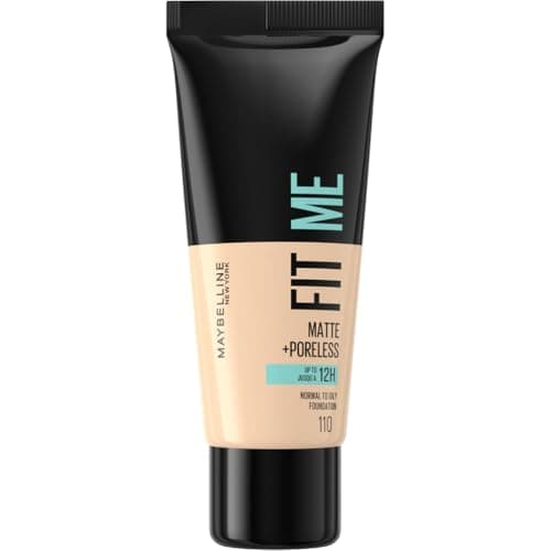 Maybelline New York - Fond de Teint Fluide Fit Me! Matte & Poreless - Peaux normales à grasses - Teinte : 110 Porcelaine - 30 ml - Image 3