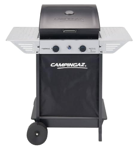 Campingaz Xpert Gas Barbecue 100 L Plus Rocky, Compact 2 Burner Barbecue, 7.1kW Power, Steel Grill, 2 Side Shelves and Steel Trolley - Image 3