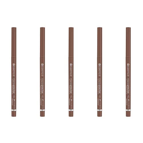 Essence Crayon microprécis pour sourcils, n° 02, marron, durable, définitif, naturel, végétalien, imperméable, sans particules de microplastique, sans parfum, lot de 5 (5 x 0,05 g) - Image 2