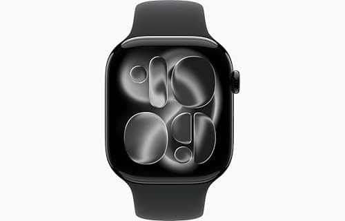 Apple Watch Series 11 [GPS + Cellular, 46mm] Jet Black Aluminium Case with Black Sport Strap, M/L (Refurbished) - Image 3