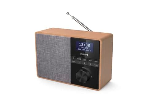 Philips Audio TAR5505/10 Radio Portable, Radio de Cuisine (Bluetooth, Étui Bois, Radio Dab+, Diaphragme 3 Pouces à Large Bande, Minuteur de Cuisine, Fonctionne sur Réseaux Ou à Piles, Noir - Image 3
