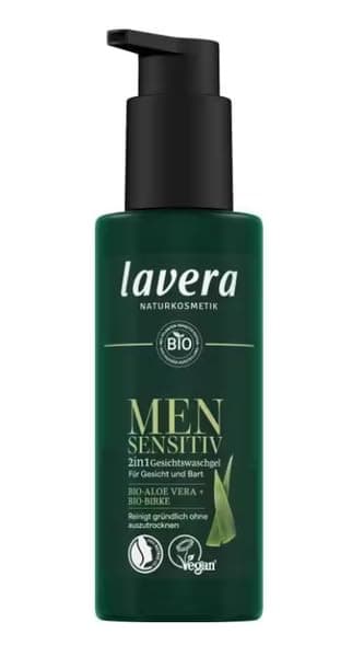 lavera Men Sensitiv 2-in-1 Facial Cleansing Gel - Moisturizing - Cleansing without Drying - for Sensitive Skin - Vegan - Natural Cosmetics - 150ml - Image 2