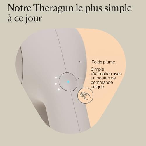 Theragun Relief Portable Percussion Massage Gun - Easy to Use, Comfortable and Lightweight for Daily Pain Relief in Neck, Back, Legs, Shoulders and Body- Sand - Image 6