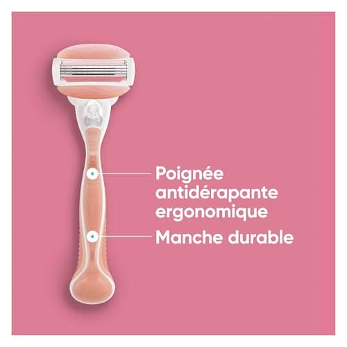 Gillette Venus ComfortGlide Spa Breeze Women's Shaver, Reusable Handle, 6 3-Blade Refill Cartridges, Shave No Need for Shaving Gel, 2-in-1 Scented Bars, Foam Shaver - Image 8