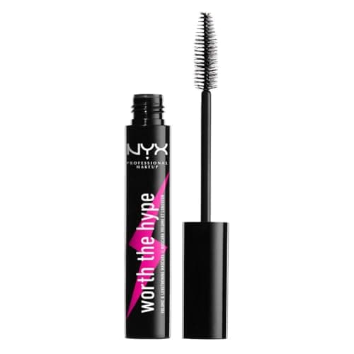 NYX Professional Makeup, Mascara Worth The Hype, Volume et Longueur, Brosse Conique, Formule Enrichie en Huile de Jojoba, Teinte : Black - Image 4