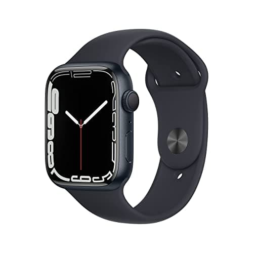 Apple Watch Series 7 (GPS, 45MM) Midnight Aluminum Case with Midnight Sport Strap (Refurbished) - Image 3