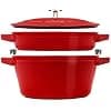STAUB - STACKABLE COCOTTE 2-PCS PAN SET, Cast Iron Red - Image 2