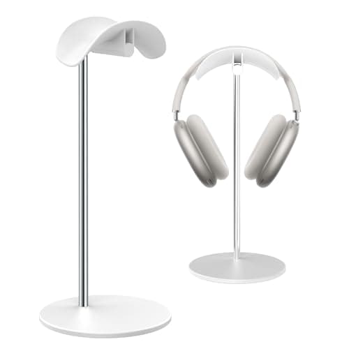 Headset Holder, Desktop Headset Holder with Aluminum Base, Compatible with AirPods Max, Beats, Bose, B&O, Sony, Sennheiser, Gaming (White) - Image 2