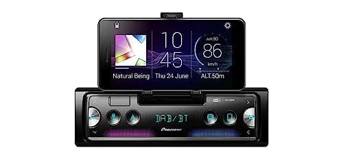 Pioneer SPH-20DAB Car Radio with Built-In Smartphone Holder, 1 DIN Format, FM/DAB+ Radios, USB, Bluetooth, Multi-Colour, "Pioneer Smart Sync" App - Image 2