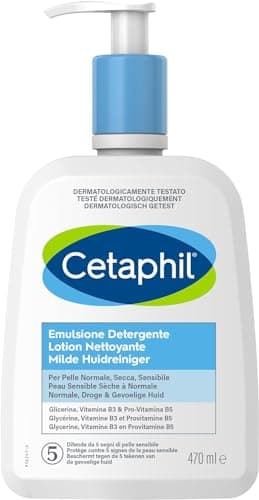 Cetaphil lotion nettoyante, 470ml, lotion nettoyante visage et corps, peaux sensibles sèches à normales, Niacinamide, Panthénol et de la Gycérine hydratante, sans savon - Image 3