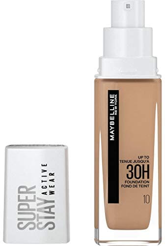 Maybelline New-York - Fond de Teint Liquide Longue Tenue, Sans Transfert, Haute Couvrance - Superstay Active Wear 30h - Teinte : Ivoire (10) - Contenance : 30 ml - Image 2
