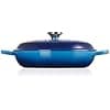 Le Creuset Signature Enameled Cast Iron Shallow Casserole Dish with Lid, 30 cm, 3.2 Liters, Azure, 21180302202430 - Image 5