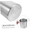 Cabilock Marmite à Soupe Acier Inoxydable Cocotte pour Friture et Cuisson Casserole avec Double Poignée Compatible Gaz et Induction Usage Domestique et Professionnel - Image 4