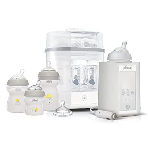 Chicco Starter Set Newborn, Electric Steriliser, Bottle Warmer and Bottle Kit, Includes 3 Natural Feeling Bottles with Soft Silicone Teat, Newborn Gift Ideas 0 Months - Image 3
