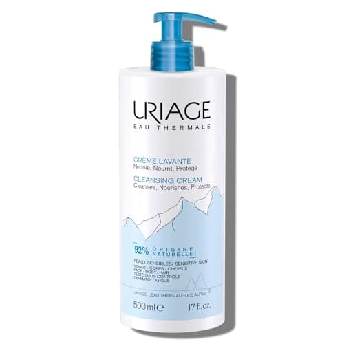Uriage Crème Lavante Hydratante au BEURRE DE KARITÉ I Gel douche 2-en-1: nettoie et nourrit. Crème moussante nourrissante, parfum cocooning I Visage, Corps & Cheveux I Sans savon I pH physiologique - Image 2