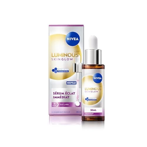 NIVEA Luminous 630 - Sérum Skin Glow - Soin Visage Anti-Taches - Hydrate & Affine Les Pores - Thiamidol Breveté, Niacinamide & Aloe Vera - Vegan - Tous Types De Peaux - 30 ml - Image 2