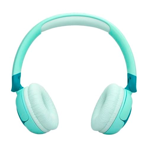 JBL Junior 320 BT, Casque Supra-auriculaire sans Fil pour Enfants, avec Microphone intégré, Bluetooth, Safe Sound, Coussinets Confortables, Set d'autocollants, Design Pliable, Vert - Image 6