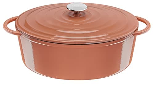 Tefal Lov E2600605 Oval Casserole Dish 34 x 26 cm Cast Steel, Full Induction + Oven, Enamelled Interior Coating, Robust and Eco-Design, Healthy Cooking, Recipe Ebook Included, Terracotta - Image 3