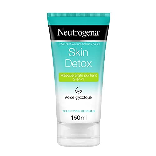 Neutrogena – Masque Argile Skin Detox Purifiant 2 en 1 (tube de 150 ml) – Masque anti-toxines et traces de pollution – Masque visage pour un teint éclatant - Image 2