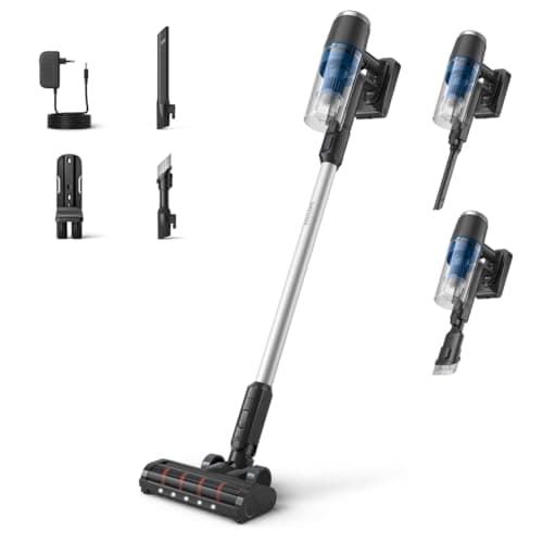 Philips 3000 Series Cordless Vacuum Cleaner, Powerful Suction on Hard Floors, 60 Minute Runtime, LED Nozzle, Corner Tools and Handsets, Replaceable Battery, Lightweight (XC3032/01) - Image 3