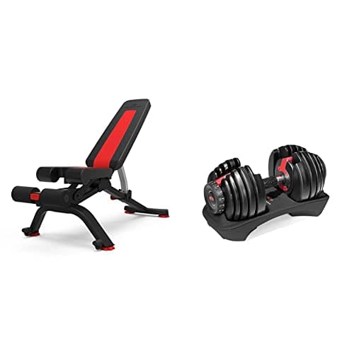 Bowflex 5.1S SelectTech 552i Adjustable Weight Bench & Compact Variable Load Dumbbell (Price for 1 Single Dumbbell Adjustable from 2 to 24 kg), Unisex Adult, Black/Grey/Red - Image 3