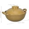 Veemoon Cocotte en Terre Cuite Traditionnelle 500 Ml Poignée Unique Pot en Céramique Émaillé Résistant Haute Température Marmite Cuisine pour Cuisson Maison et Braisage - Image 3