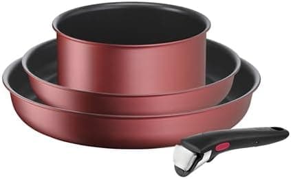 Casserolerie Tefal L3989302 Ingenio Daily Chef 4-Piece Cookware Set Surprise Red - Image 1