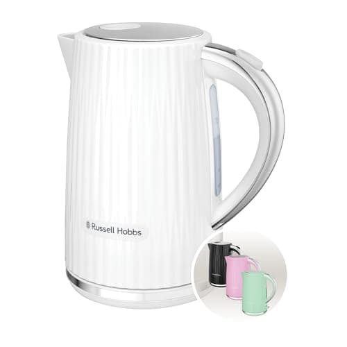 Russell Hobbs Eden 27360-70 Electric Kettle (Hot Water, Tea, Coffee, 1.7 L, Pressure Opening Lid, Perfect Pouring Spout, Removable and Washable Filter, Indicator Light, White, 2400W) - Image 2