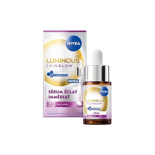 NIVEA Luminous 630 - Serum Skin Glow - Soin Visage Anti-Taches - Hydrate & Affine Les Pores - Thiamidol Breveté, Niacinamide & Aloe Vera - Vegan - Tous Types De Peaux - 15 ml - Image 2
