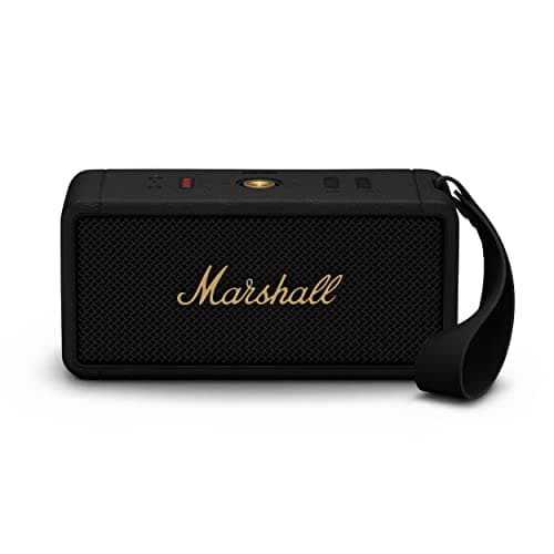 Marshall Middleton Haut-Parleur Bluetooth Portable sans Fil - 20+ Heures de Lecture Portable - Étanche IP67 - Noir & Laiton - Image 2