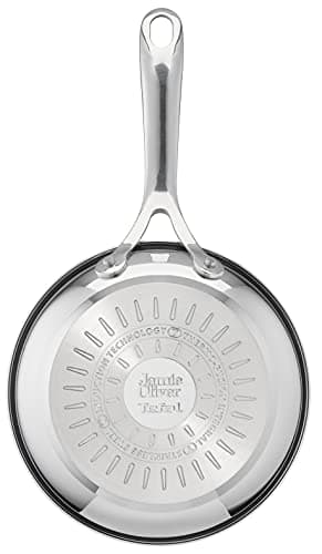 Tefal Jamie Olivers Cook's Direct Inox 8 Piece Cookware Set, 2 Frying Pans, 3 Saucepans + Lids, Non-Stick Coating, Cooking Indicator, Riveted Safe Handle, Induction E304S544 - Image 5