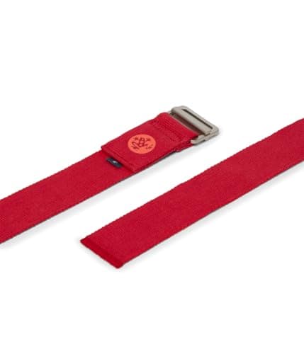 Manduka Align Sangle de yoga en coton léger, sécurisée, soutien antidérapant – Rose – 4,4 cm de large – 244 cm - Image 3