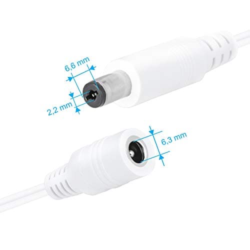 Wicked Chili 2.5m DC Power Extension Cable Compatible with Philips HUE Lightstrip Plus (White and Color Ambiance) V3 and V4 (Purple Packaging) for AC Adapter S020YM2400083, White - Image 4