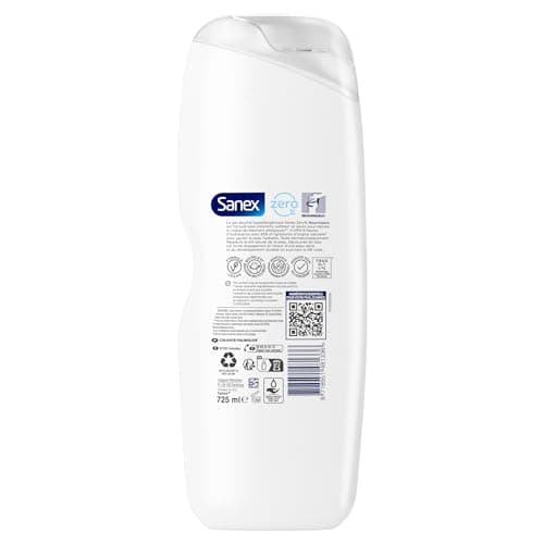 SANEX - Gel douche Nourrissant Zero% pour peaux sèches - Offre jusqu'à 8h d'Hydratation - le flacon de 725 ml - Image 5