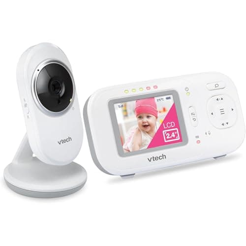 Vtech Baby Monitor with 2.4 Inch Screen, Night Vision, Two-Way Communication, Temperature Sensor, Sound Indicator, Range up to 300 m, Soothing and Lullabies Sounds, No Wi-Fi: VM320 - Image 2