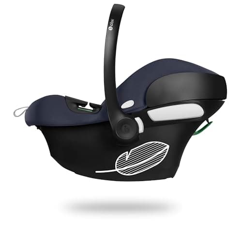 CYBEX Aton B2 i-Size Case with Base One, From Birth to Approximately 24 Months, Max. 13 kg, Isofix Base and Newborn Reducer Cushion Included, SensorSafe Compatible, Bay Blue - Image 6