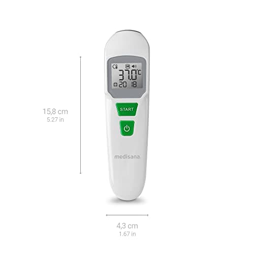 medisana TM 760 Digital Forehead Thermometer Medical Thermometer for Babies, Children and Adults with Visual Fever Alarm, Memory Function and Liquid Measurement - Image 5