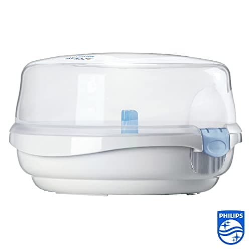 Philips Avent SCF281/02 Steam Microwave Sterilizer, Eliminates 99.9% of Bacteria, Sterilises in 2 Minutes & SCF254/61 60 Disposable Nursing Pads - Day and Night - Image 4