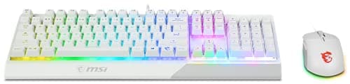 MSI Vigor GK30 Combo White FR Keyboard + Gaming Mouse - Full Size AZERTY Keyboard and Clutch Mouse GM11, Wired, RGB Mystic Light, White - Image 6