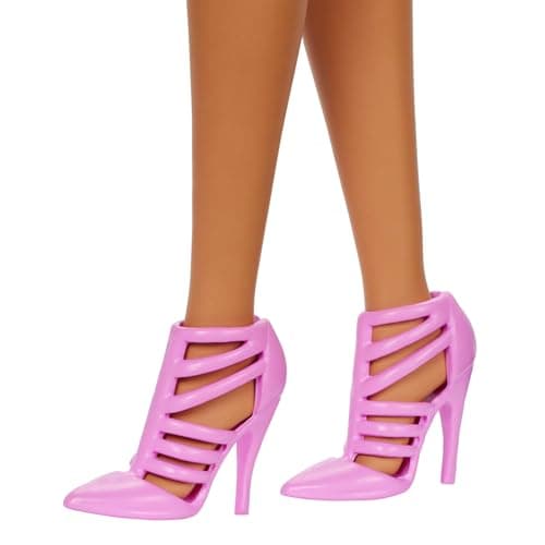 Barbie Barbie Fashionistas Pink Strapless Dress Doll with Pastel Pink Hair, Barrette and Shoes with Heels and Pink Straps,HYT94 - Image 5