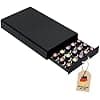 Storage Drawer for 50 Coffee Capsules - Compatible with Nespresso Capsules -38 x 23 x 5.5 cm - Capsule Holder Drawer Storage Box in Black Capsule Machine - Image 2