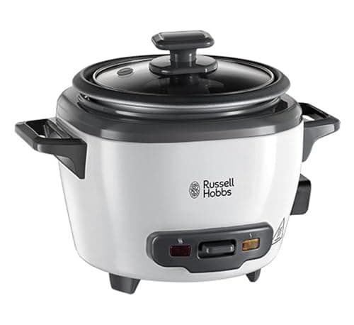 Russell Hobbs Rice Cooker [Mini] Slow Cooker (0.4L, 2 Servings, Also Ideal for Vegetables/Fish etc., Rice Spoon & Measuring Cup Incl., Warmer, Removable Washable Non-Stick Bowl) 27020-56 - Image 2
