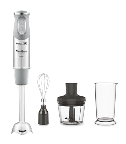 Moulinex quickchef Hand Blender with 3 Accessories, Stainless Steel, 10 Speed, 1000W - Image 2