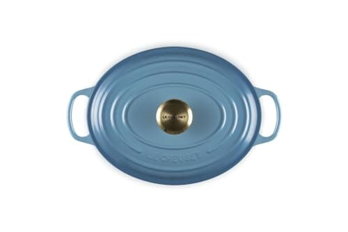 Le Creuset Chambray, 21178274344441 Signature Enamelled Cast Iron Casserole Dish with Lid, Ø 27 cm, Oval, 4.1 L, 4.4 kg, Chambray, 21178274344441 - Image 5