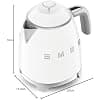 Smeg, KLF05WHEU Small Electric Kettle 0.8 L, Stainless Steel Filter, Automatic Safety Shutdown, Water Level Indicator, Non-slip Base and Integrated Cord Storage, Power 1400 W, White - Image 7