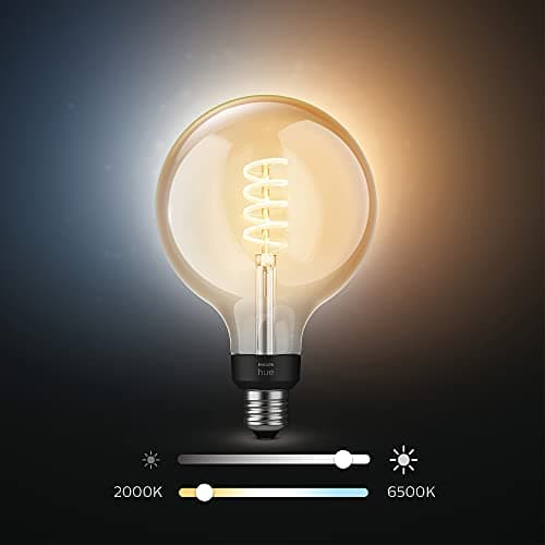 Philips Hue White Ambiance Smart LED Bulb E27 Filament G125 Giant Globe Bluetooth Compatible with Alexa, Google Assistant and Apple Homekit - Image 5
