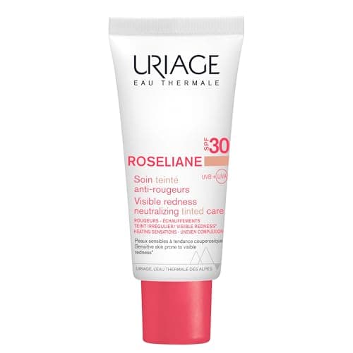 Uriage Roseliane CC Cream SPF30 - Extrait de Ginseng - Masque les Rougeurs, Unifie le Teint, Apaise Durablement - Crème Visage Teintée - Convient aux Peaux Sensibles à Rougeurs - Non Comédogène - 40ml - Image 2