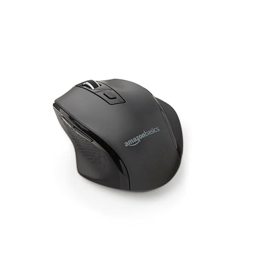 Amazon Basics Ergonomic Wireless Mouse - Adjustable DPI - Black - Image 2