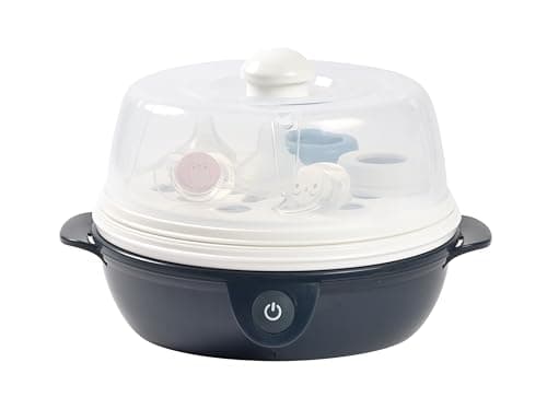 BÉABA, Steriliser Bottles 2 in 1, Scalable, Electric Steam, 2 in 1, 2 Compartments, Up to 8 Bottles & Accessories, Ultra Fast, Timer, Steril'Express, Night Blue - Image 3